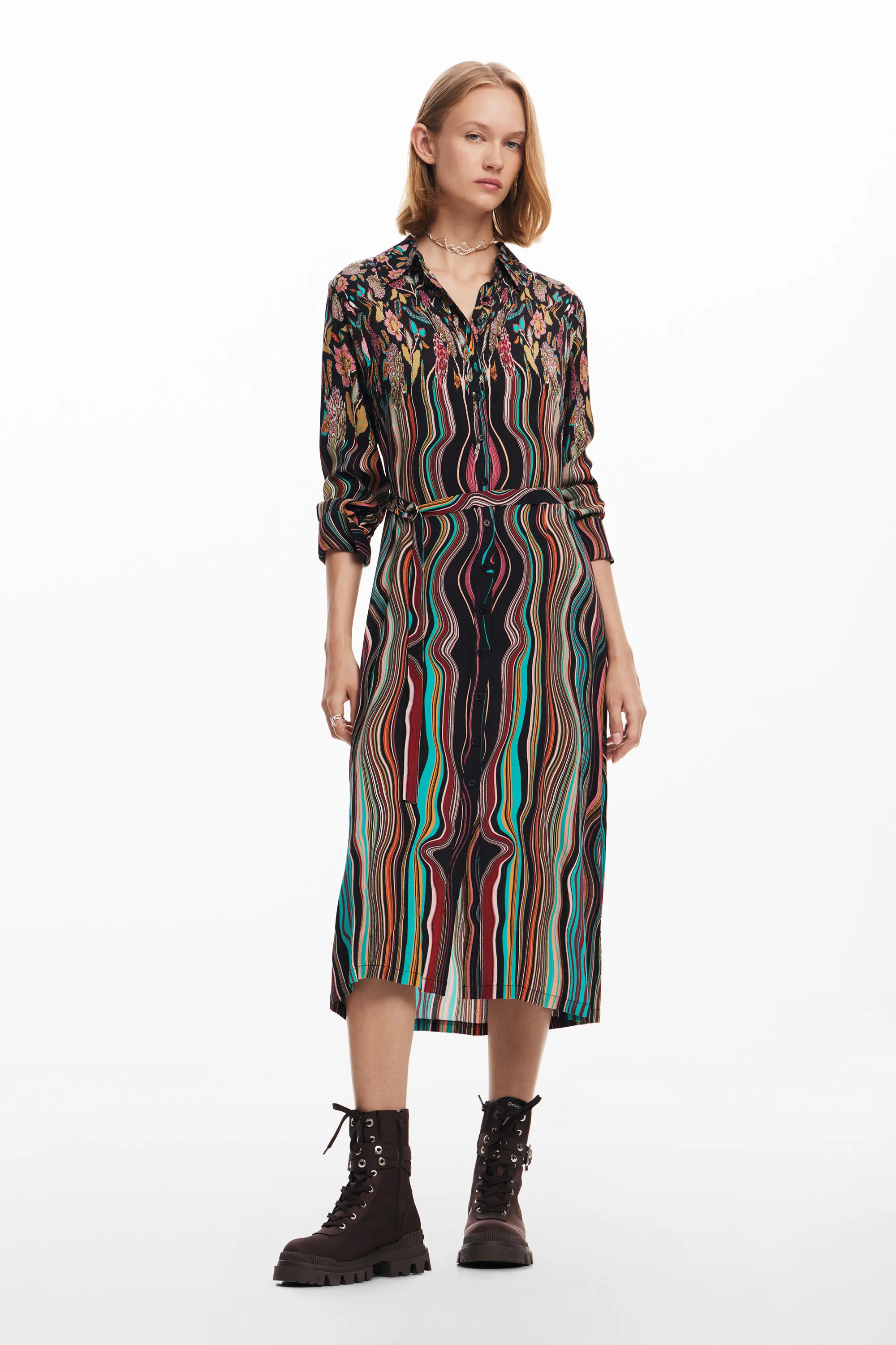 Vestit midi camisero