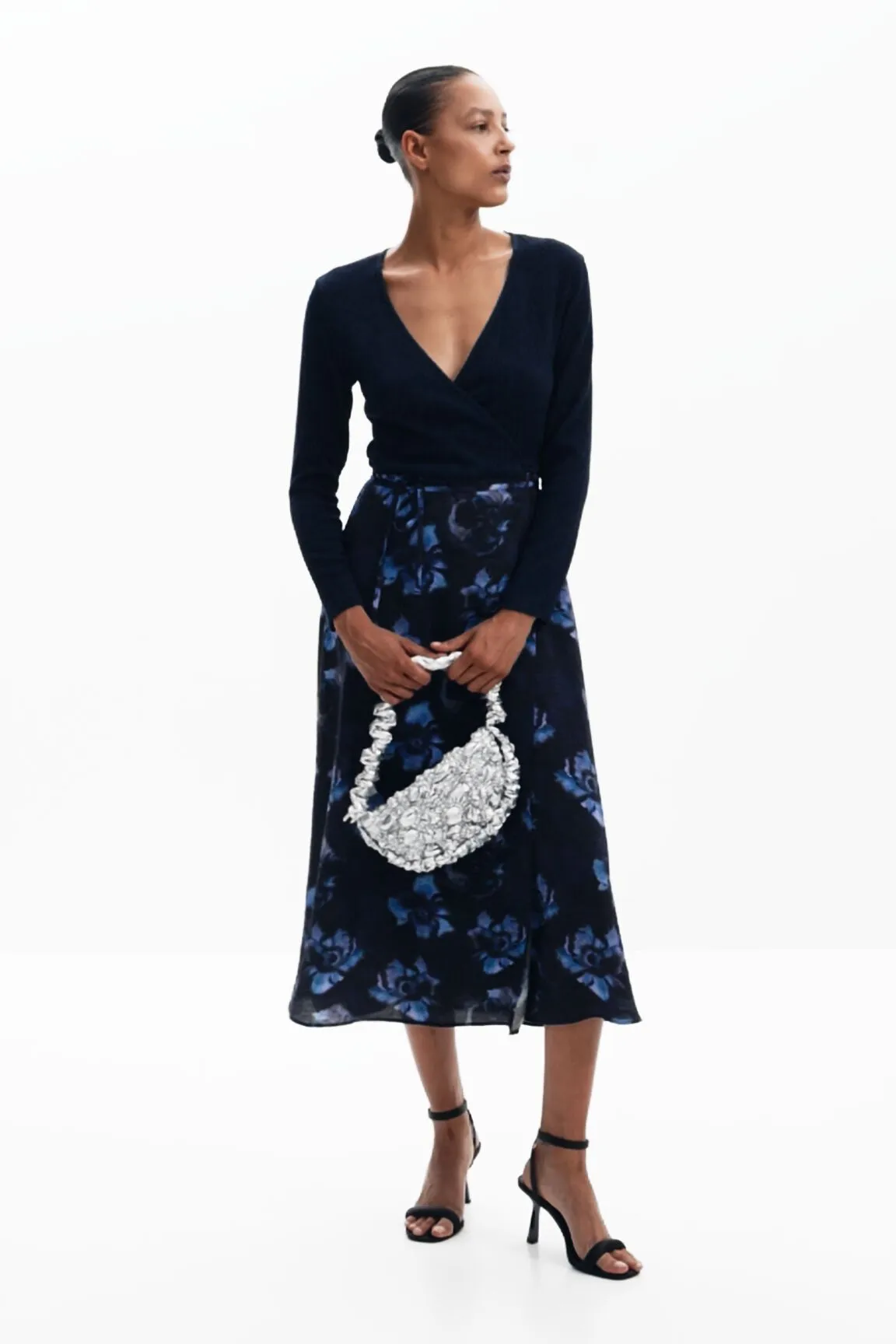 Vestit midi combinat