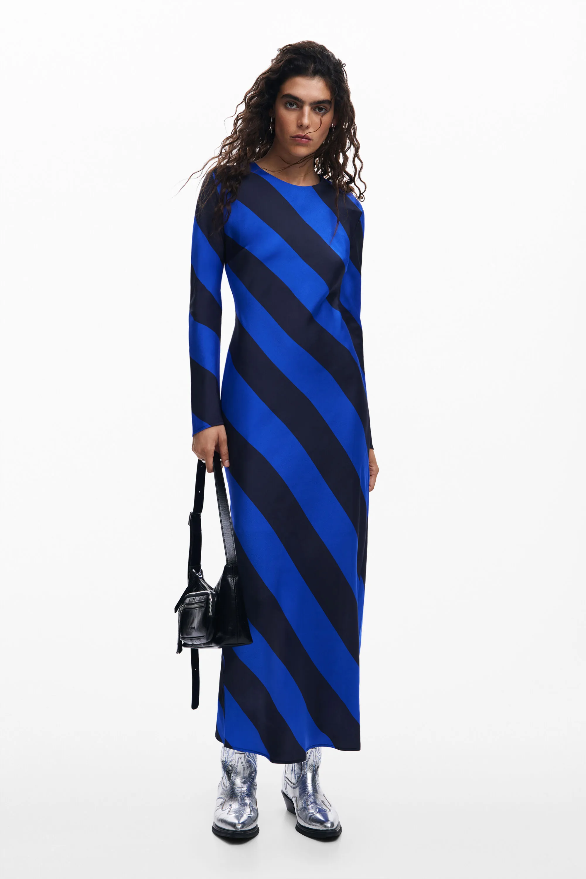 Vestit midi de ratlles