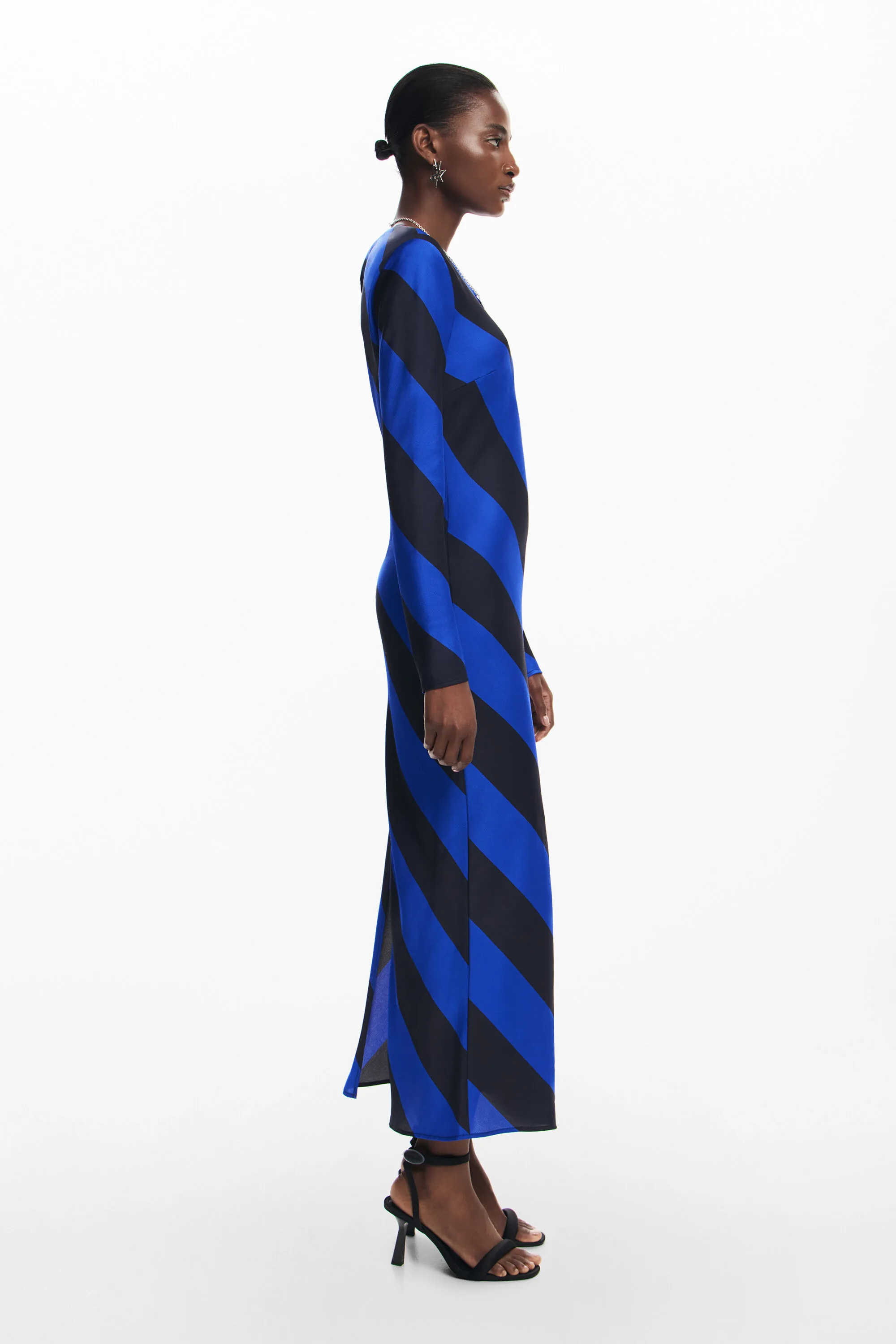 Vestit midi de ratlles