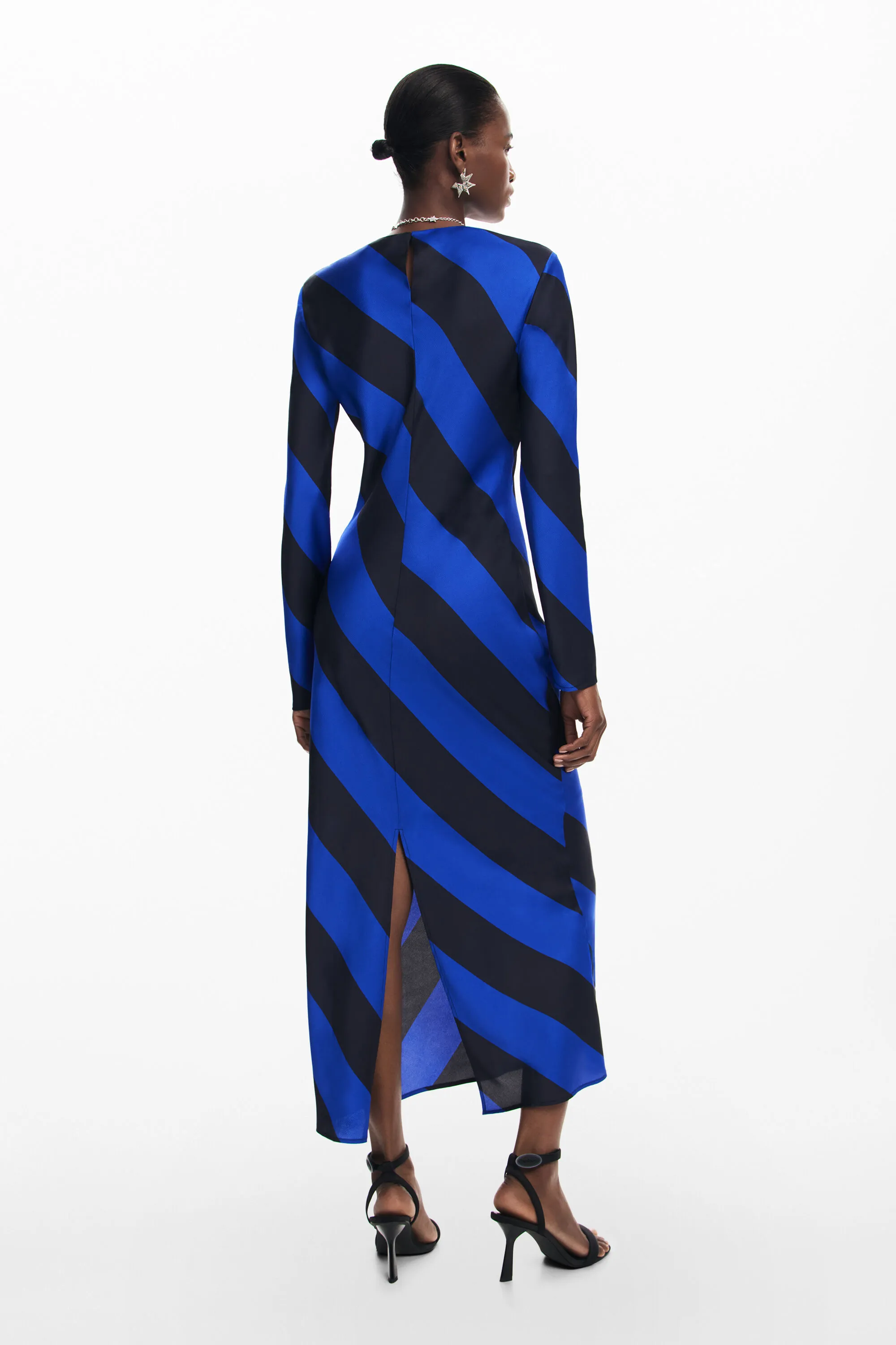 Vestit midi de ratlles
