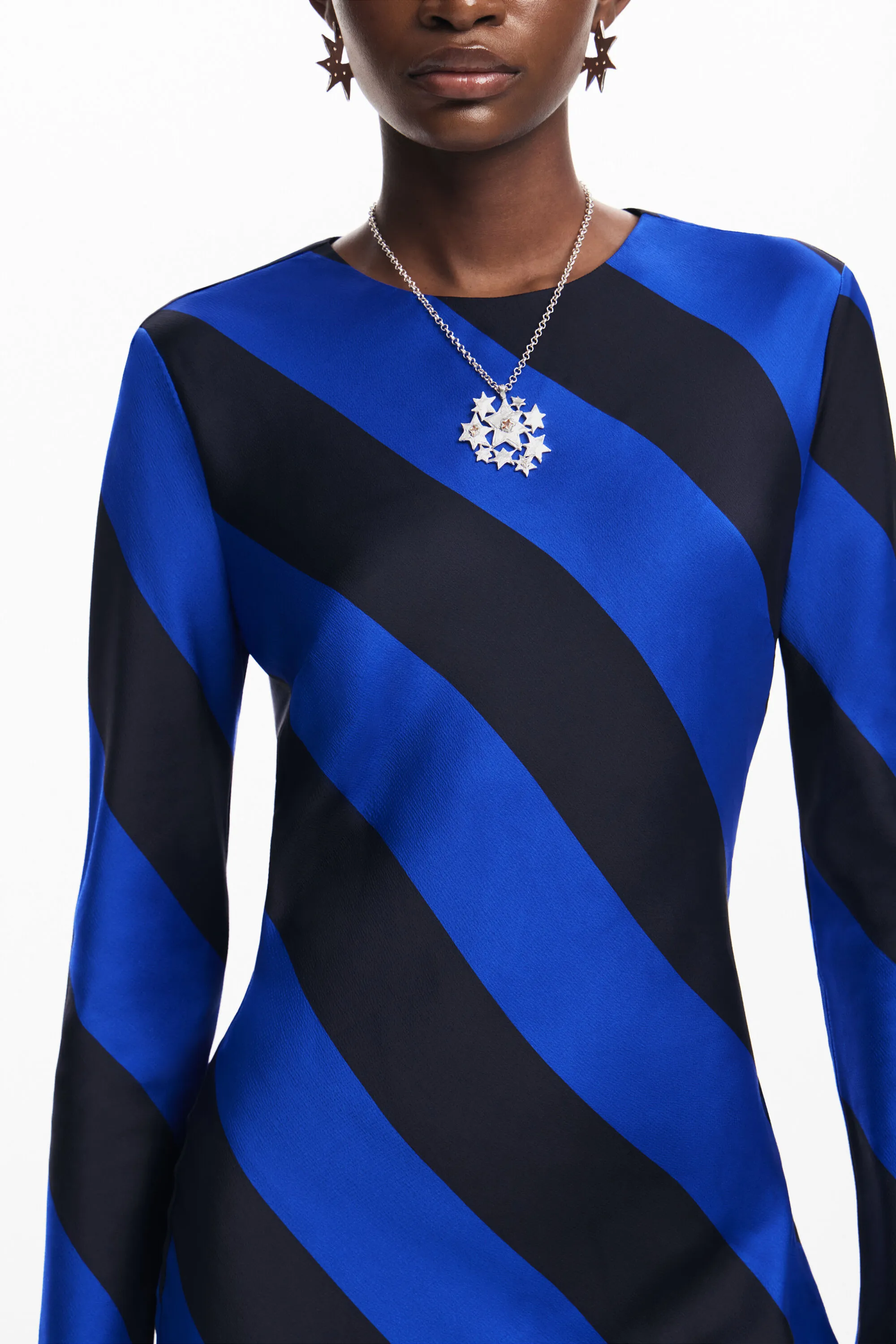 Vestit midi de ratlles