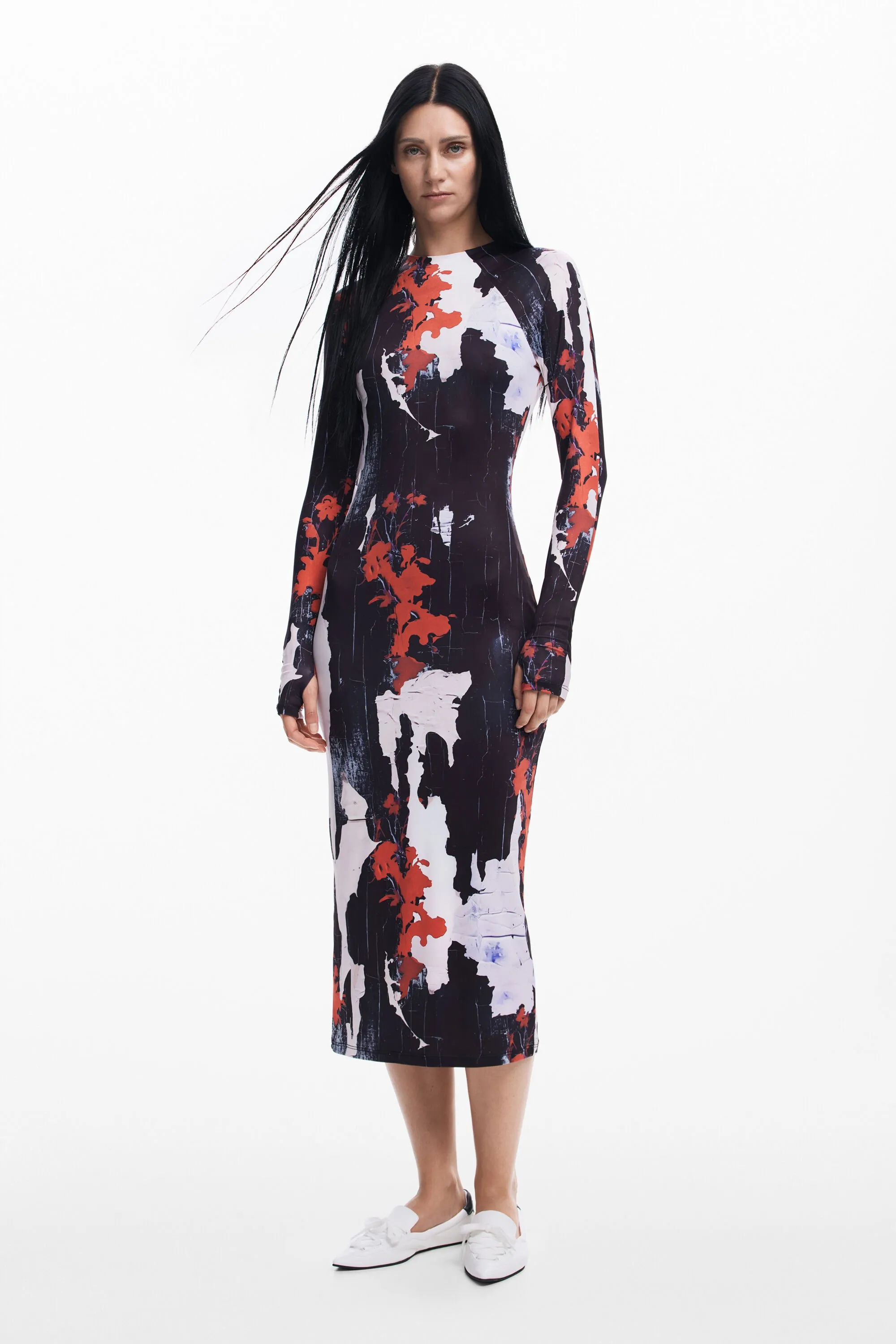 Vestit midi estampat Maitrepierre