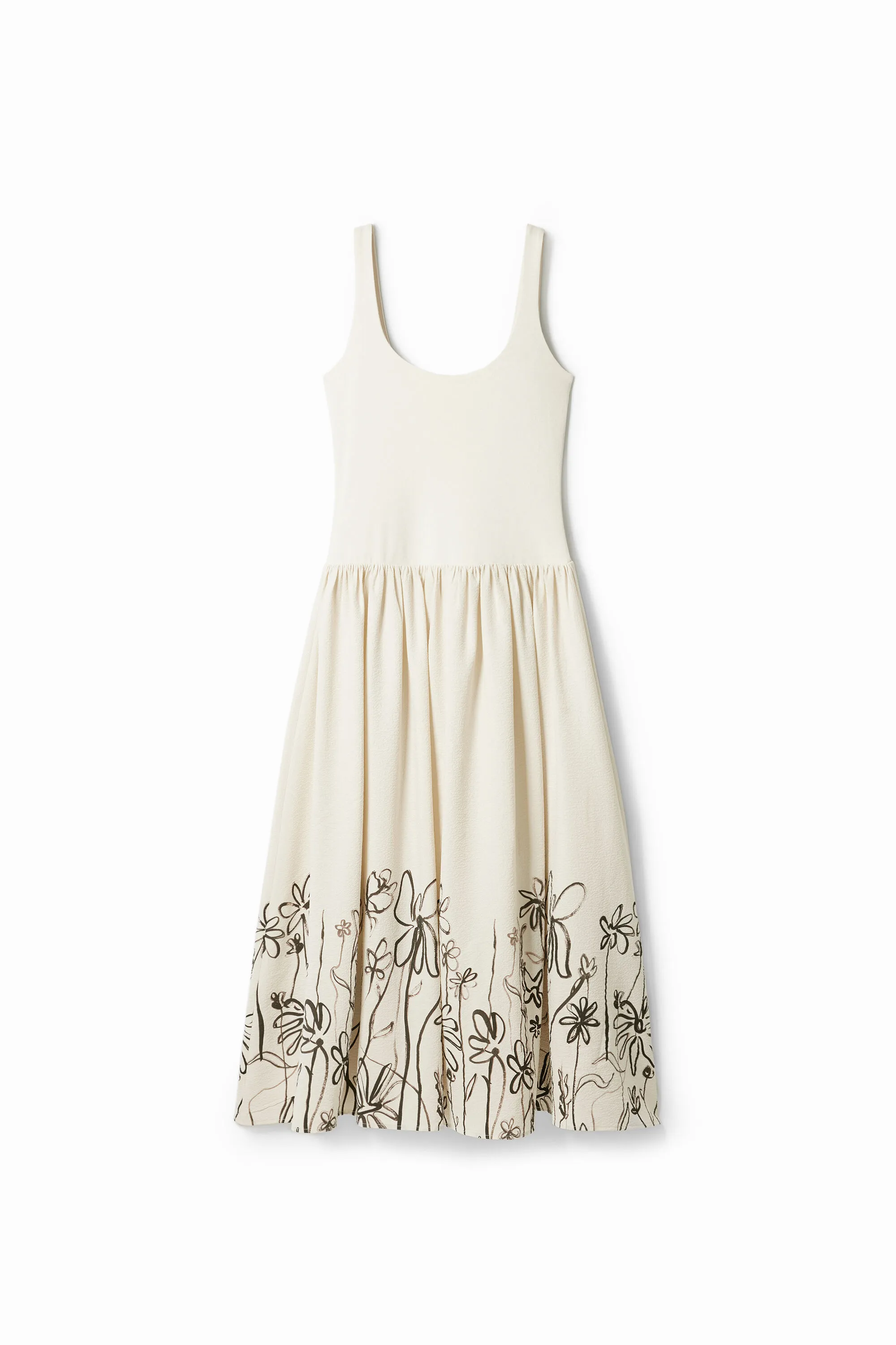 Vestit midi evasé flors