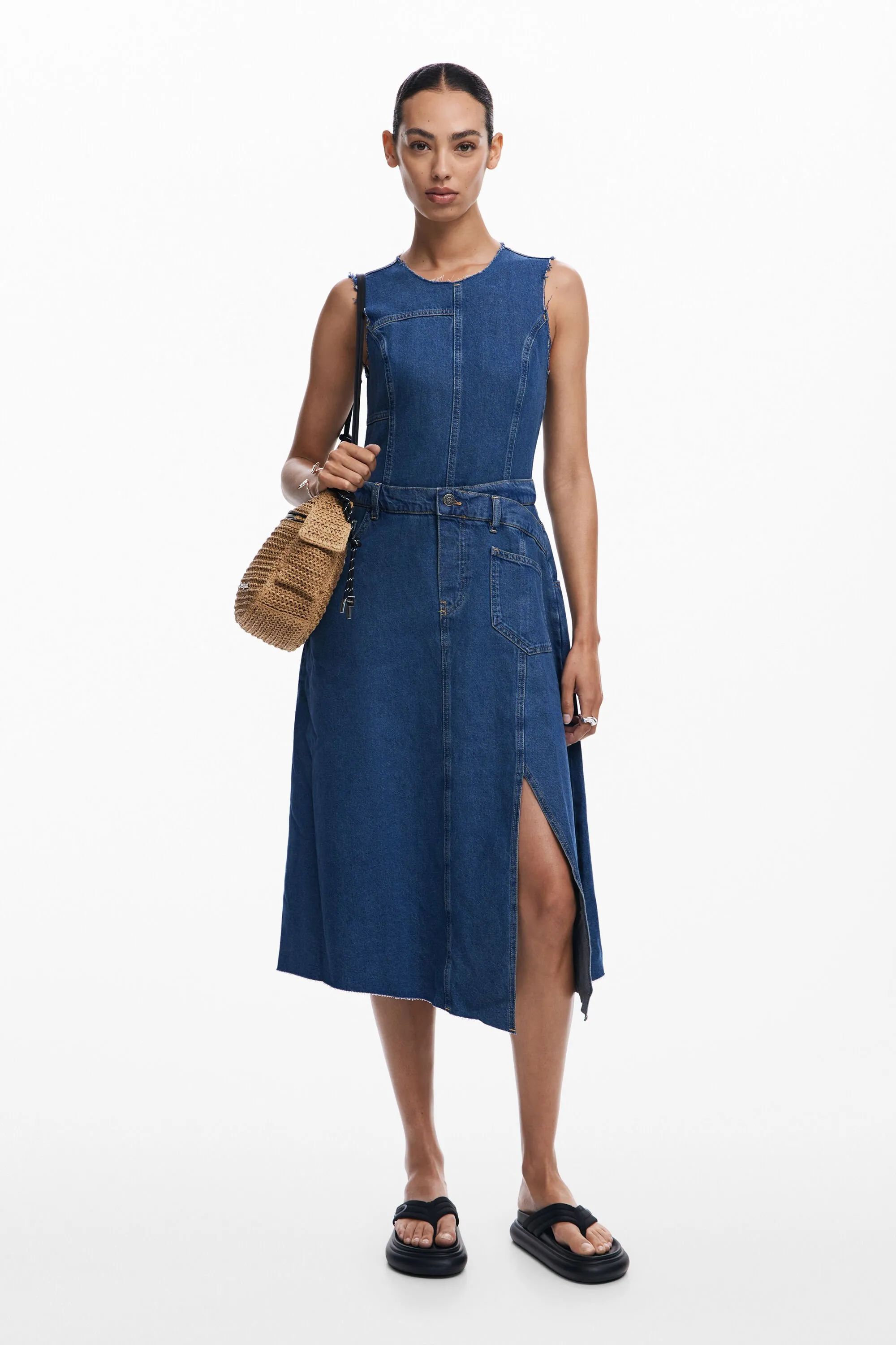 Vestit midi texà