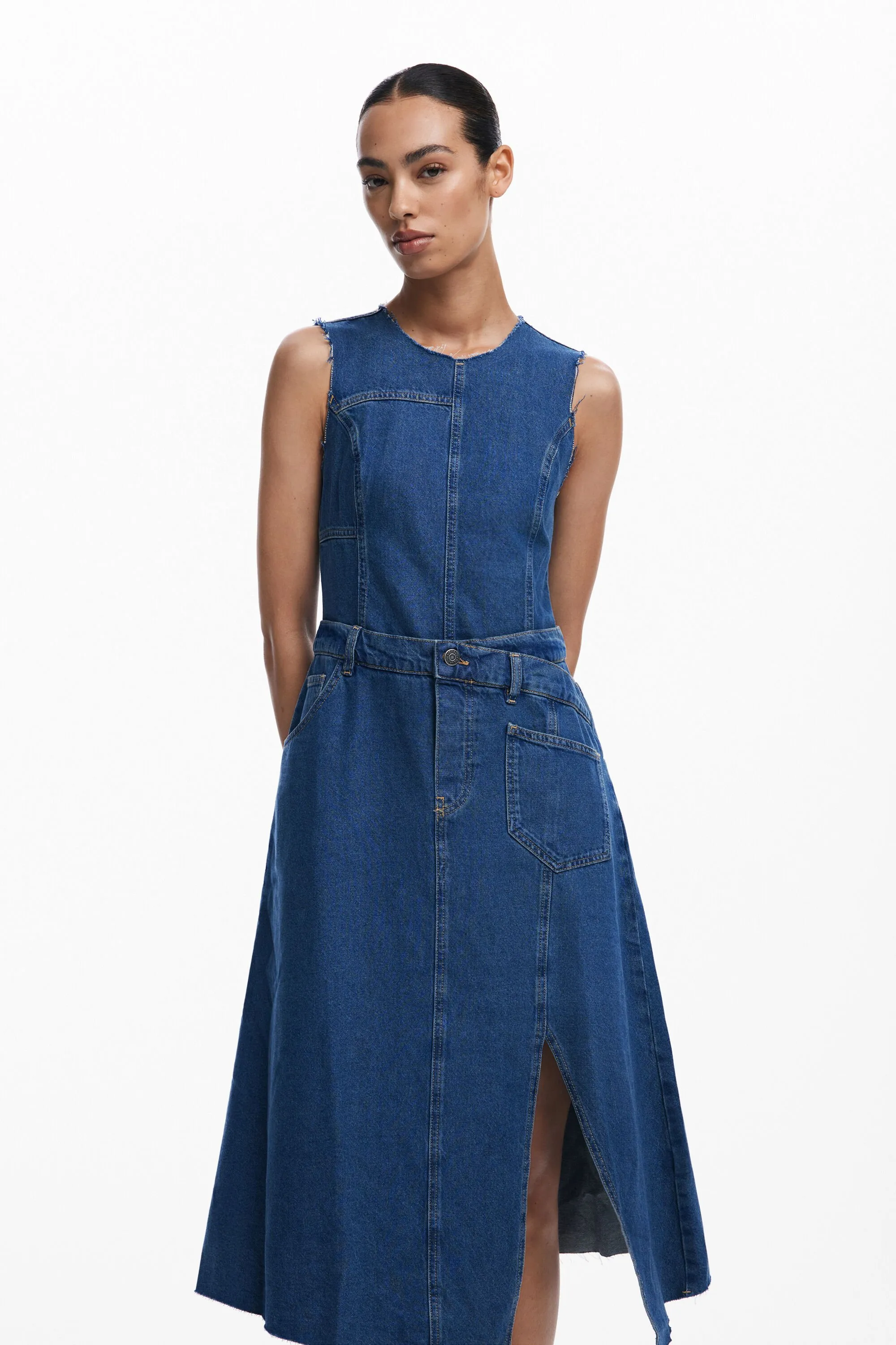 Vestit midi texà
