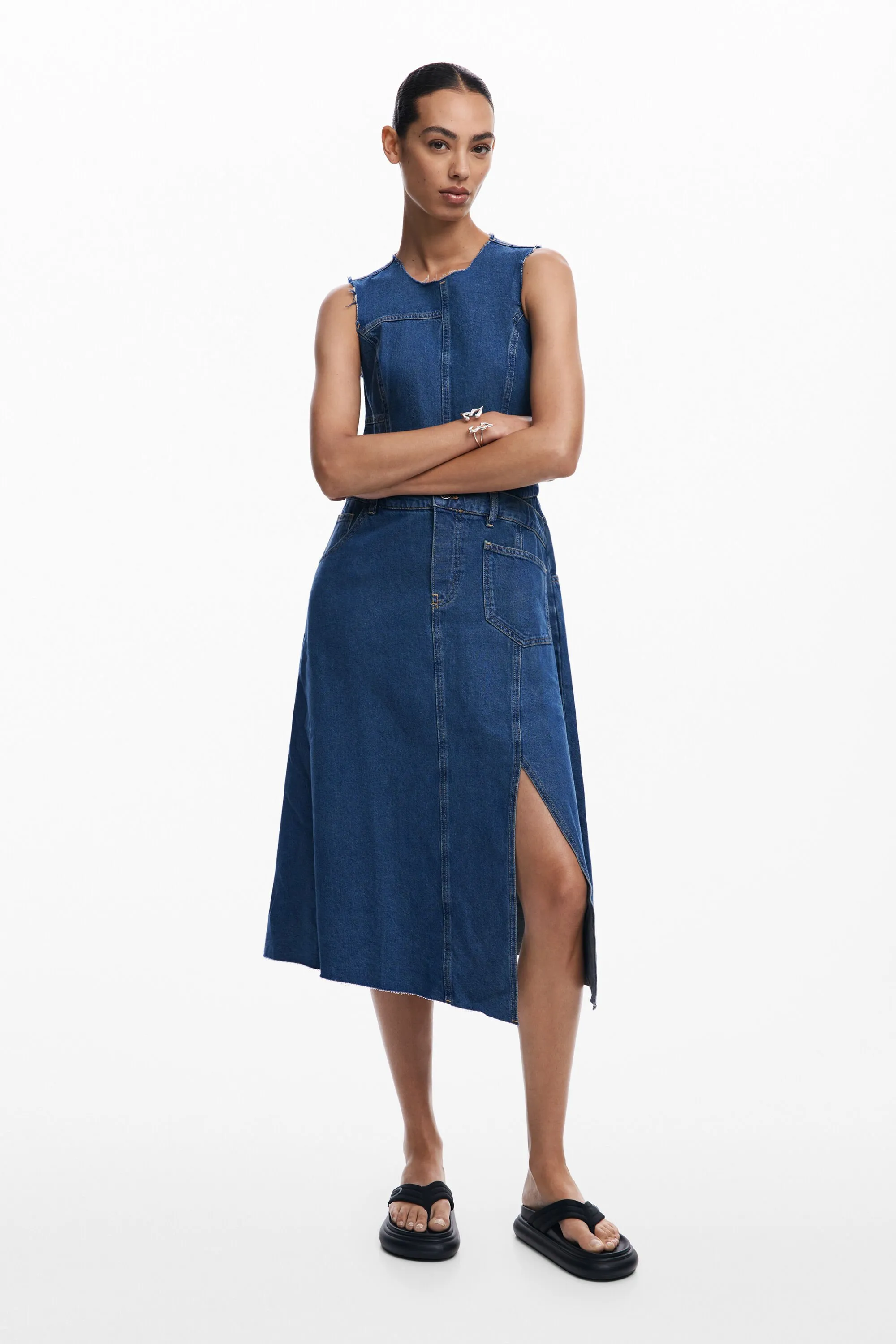 Vestit midi texà