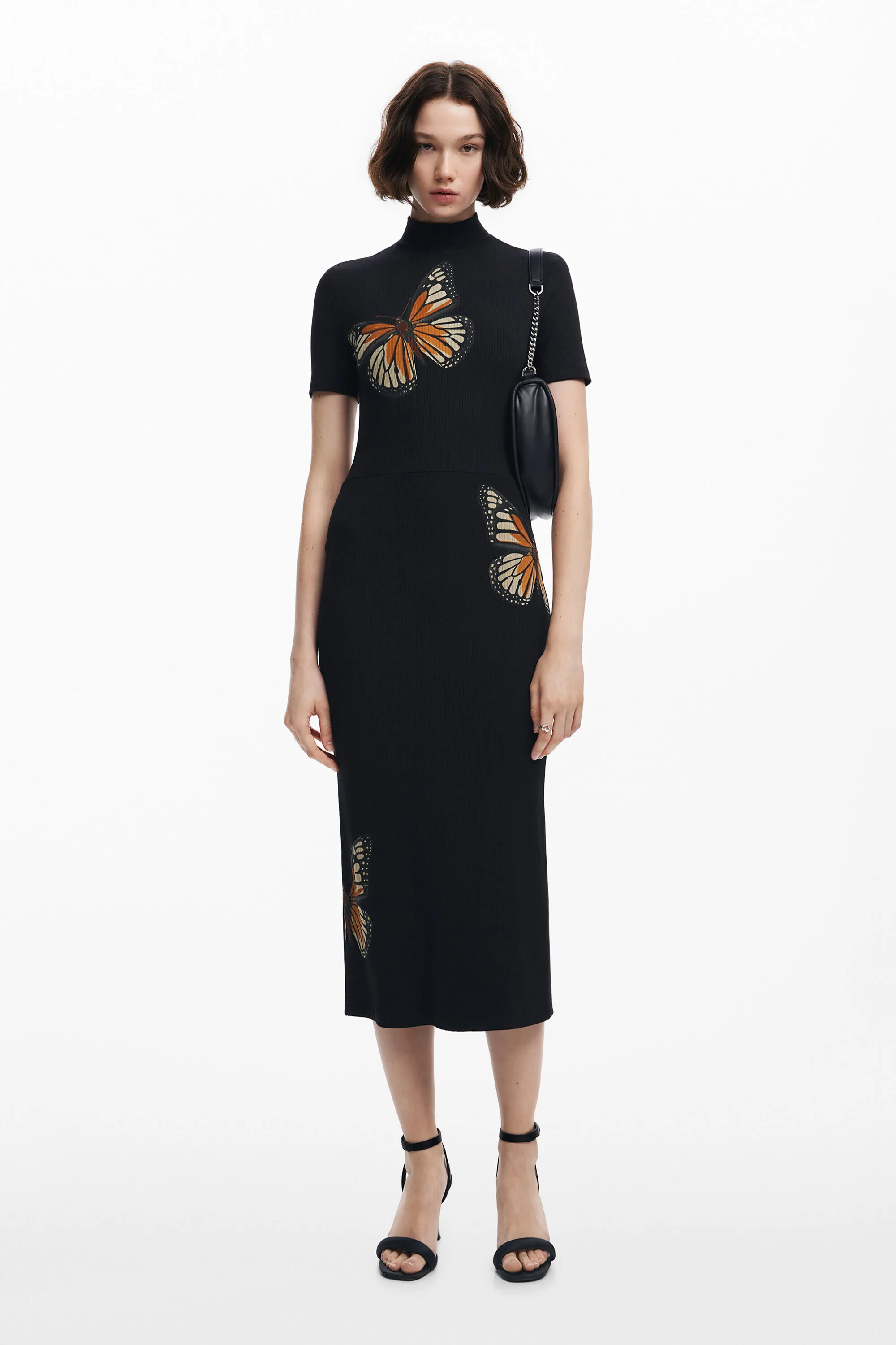 Vestit slim midi papallones