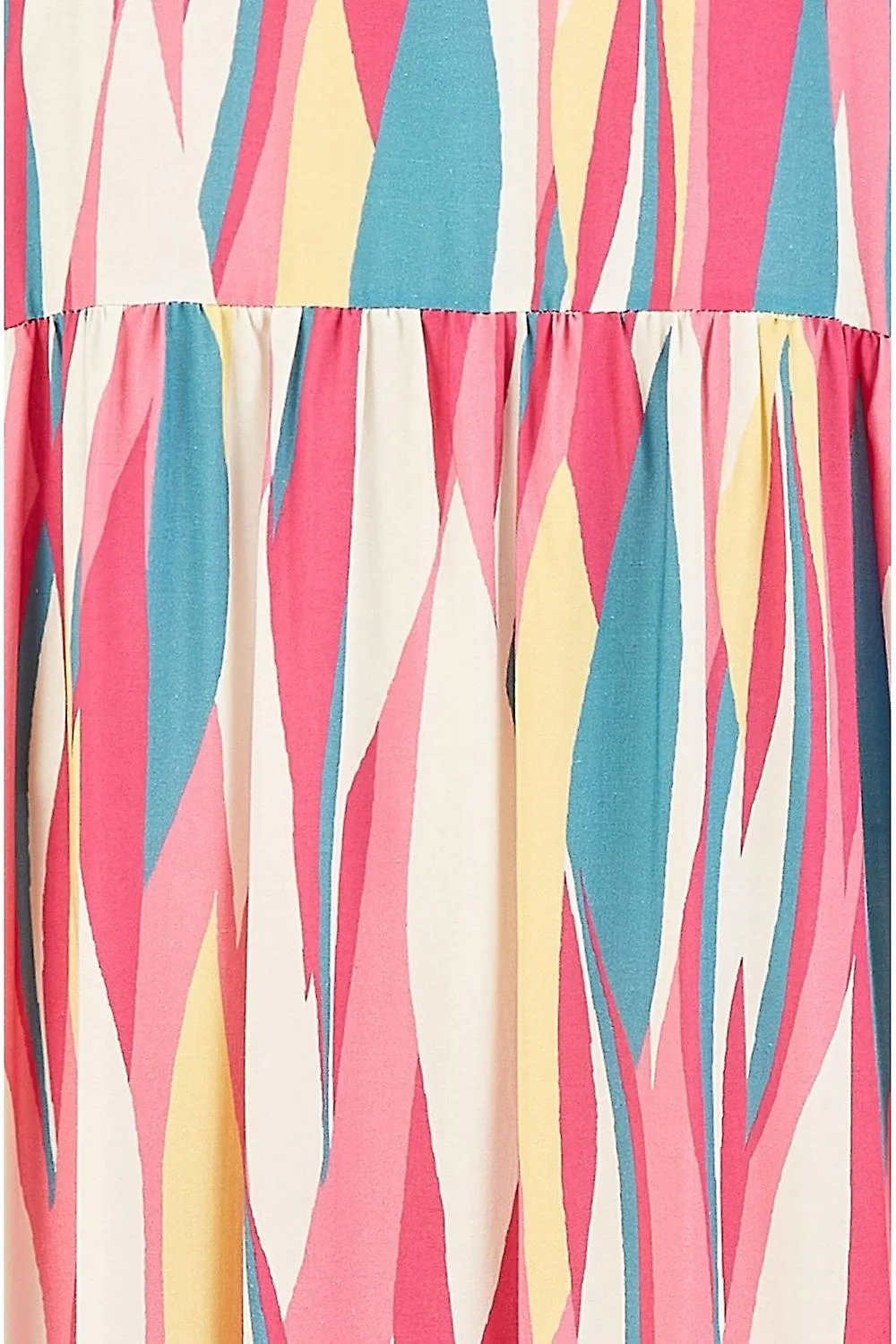 Women's Mela London Mela Pink Viscose Abstract Stripe Midi Sundress
