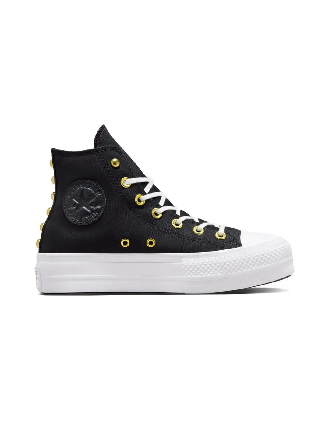 Zapatilla Converse Mujer Plataforma Tachuelas Negr