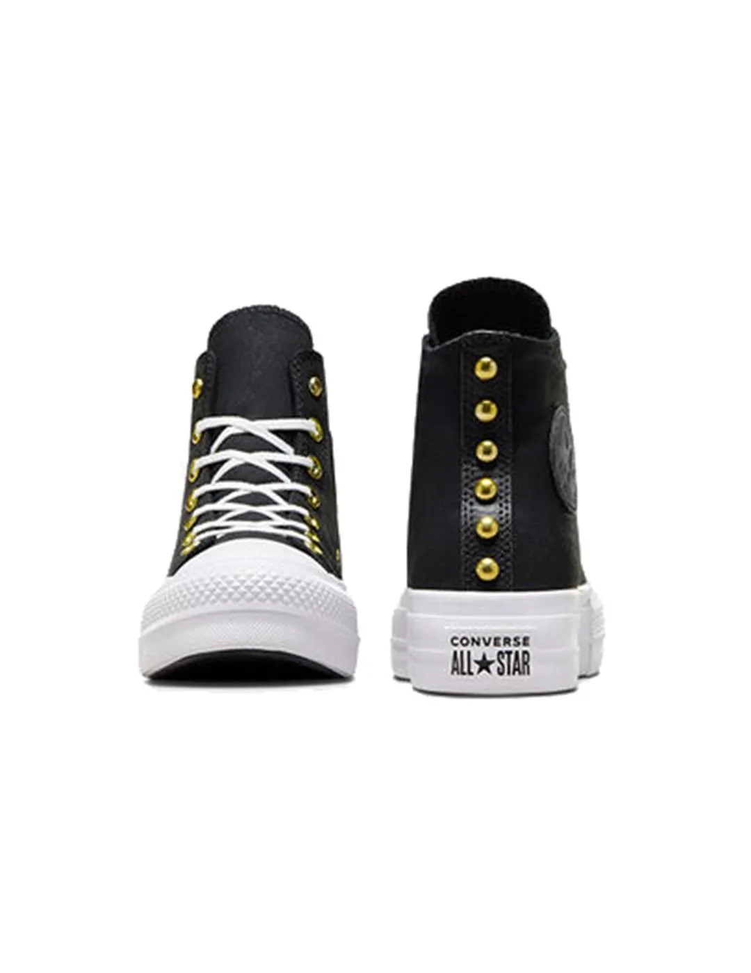 Zapatilla Converse Mujer Plataforma Tachuelas Negr