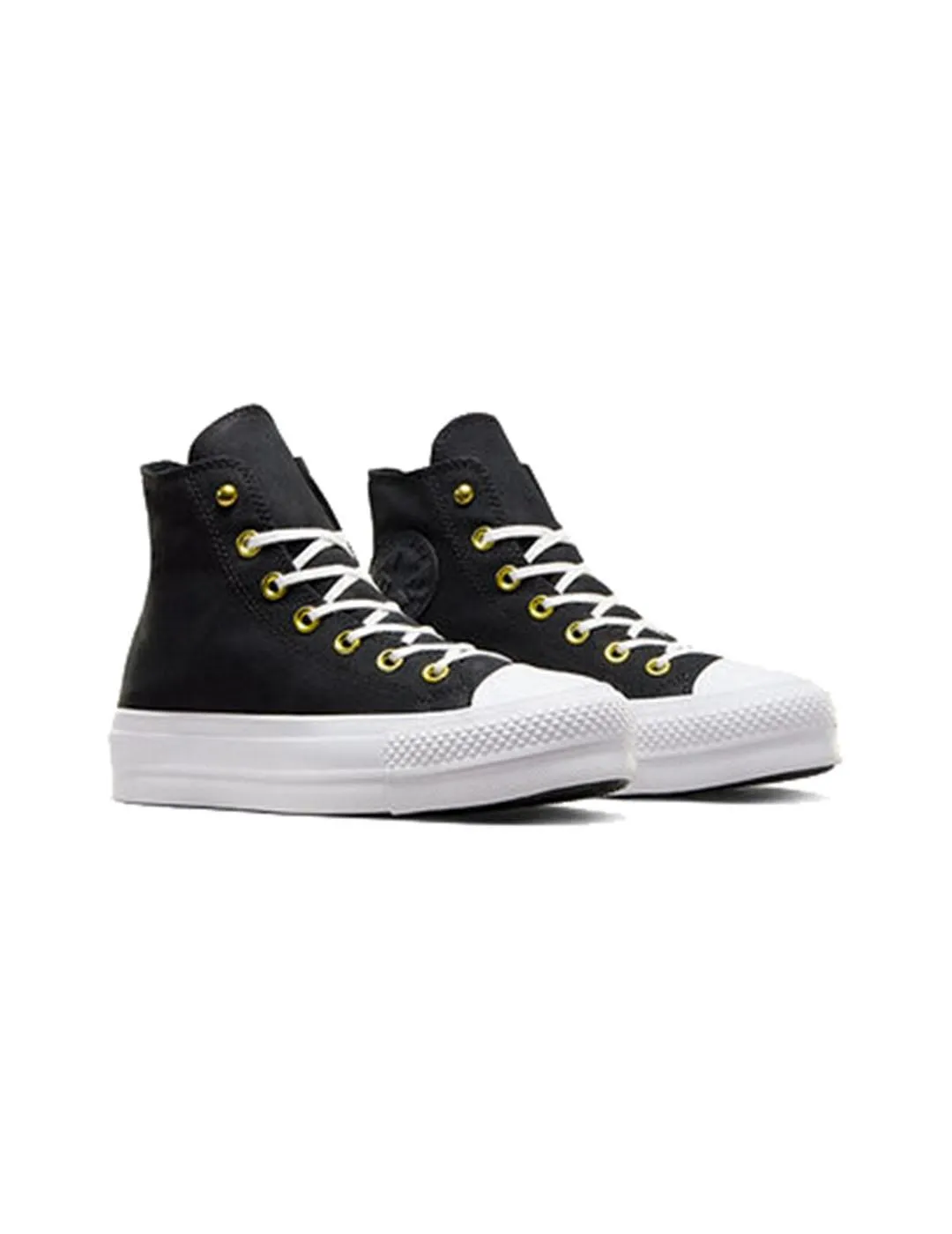 Zapatilla Converse Mujer Plataforma Tachuelas Negr