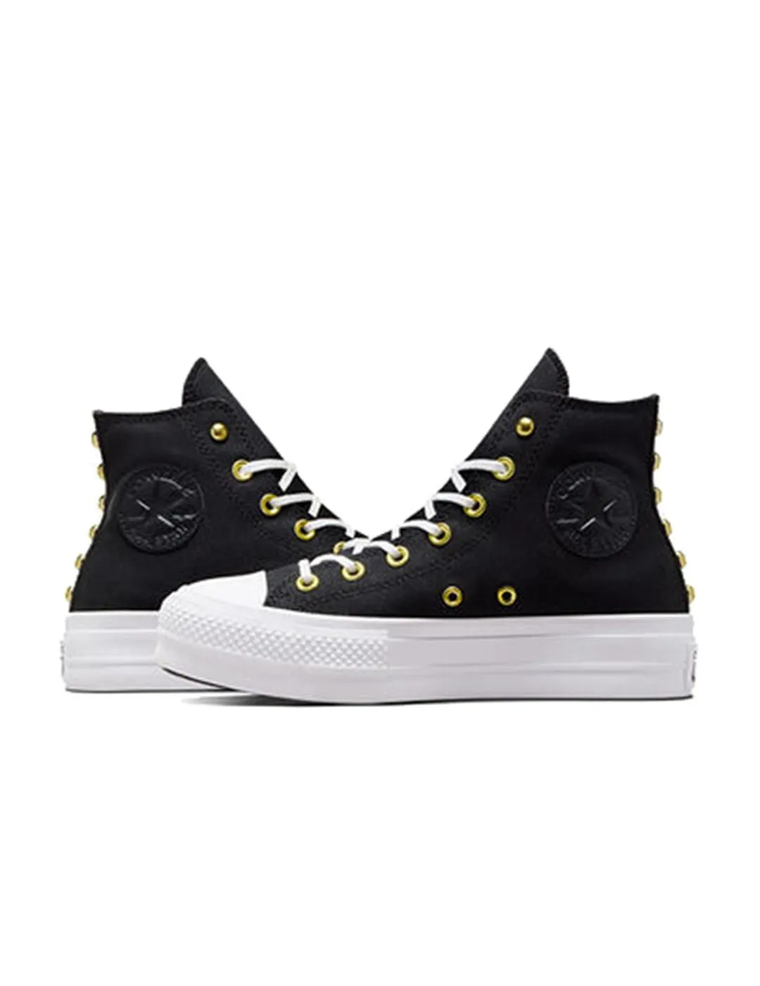 Zapatilla Converse Mujer Plataforma Tachuelas Negr