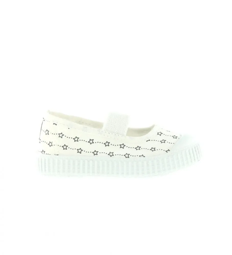 Zapatillas Bailarina estrellas blanco