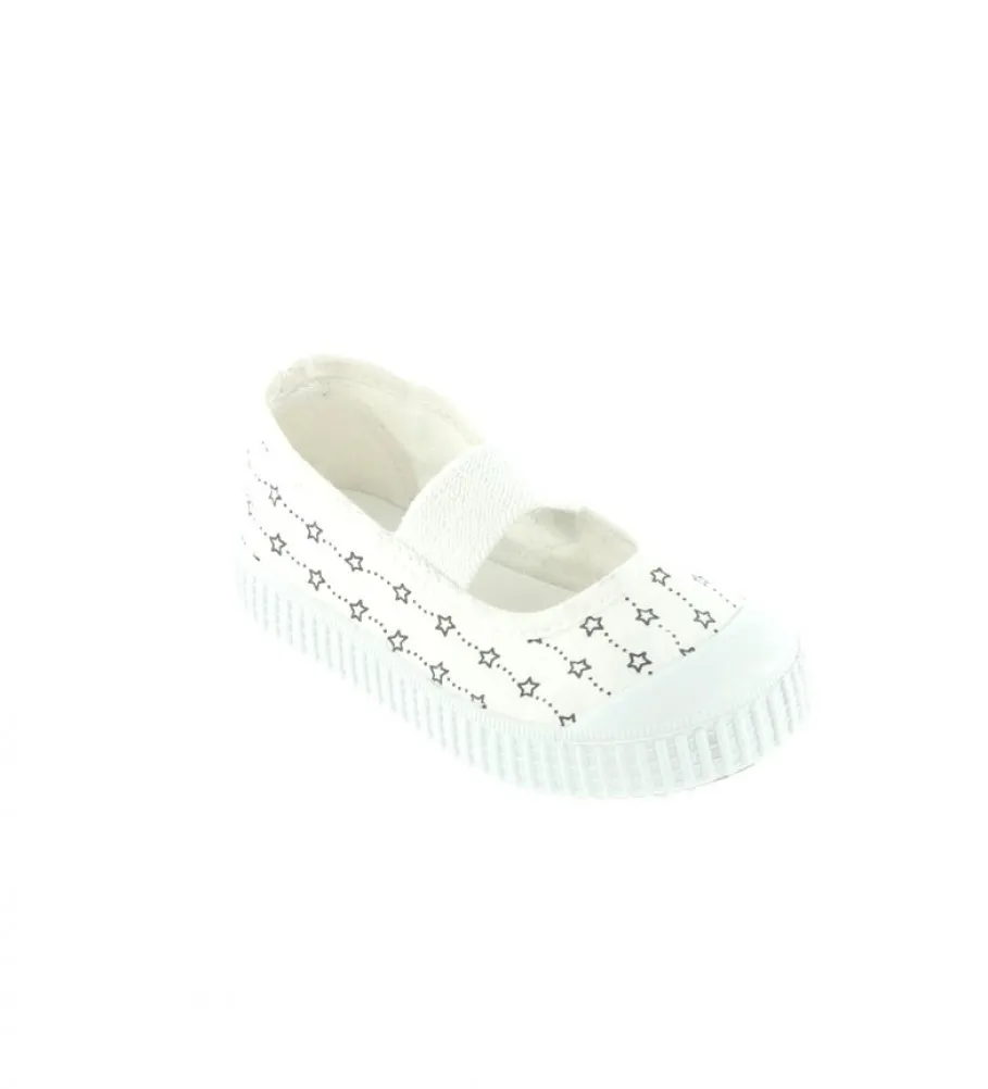 Zapatillas Bailarina estrellas blanco