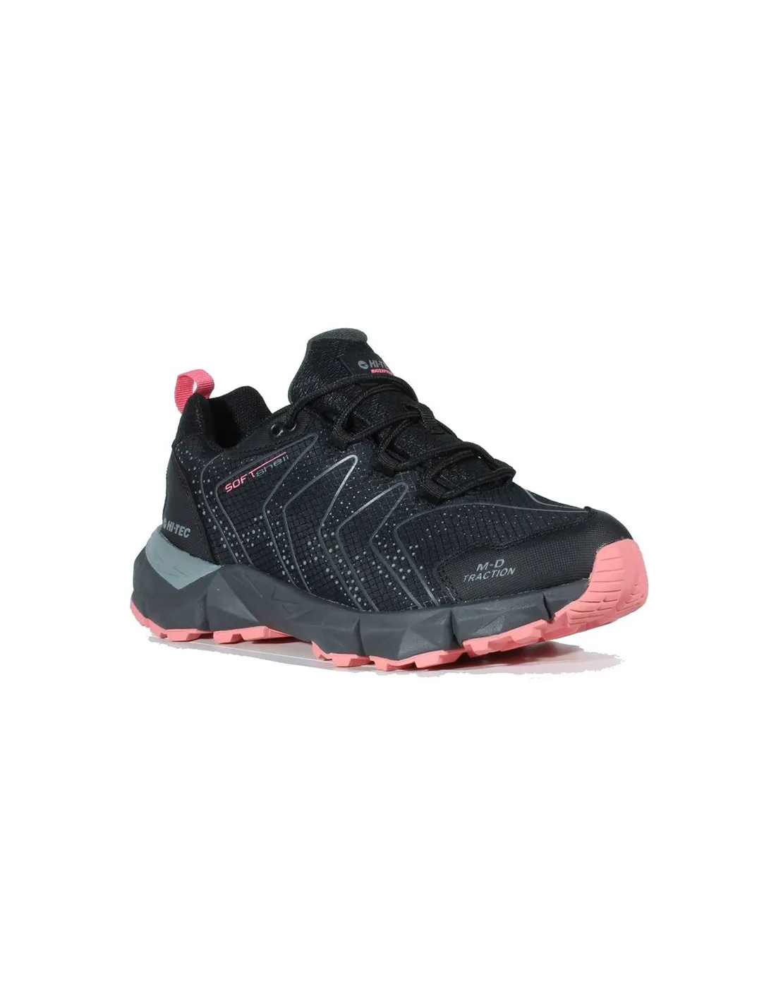 ZAPATILLAS DE MONTAñA HITEC KINYETI WATERPROOF BLACK/GEORGIA PEACH MUJER