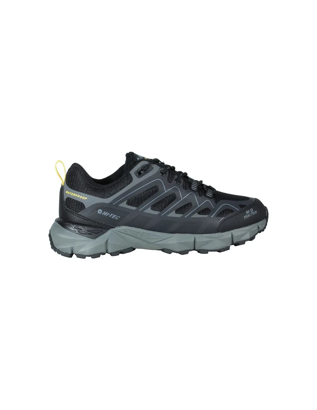 ZAPATILLAS DE MONTAñA HITEC SOIRA LOW WATERPROOF CHARCOAL/SUPER LEMON HOMBRE
