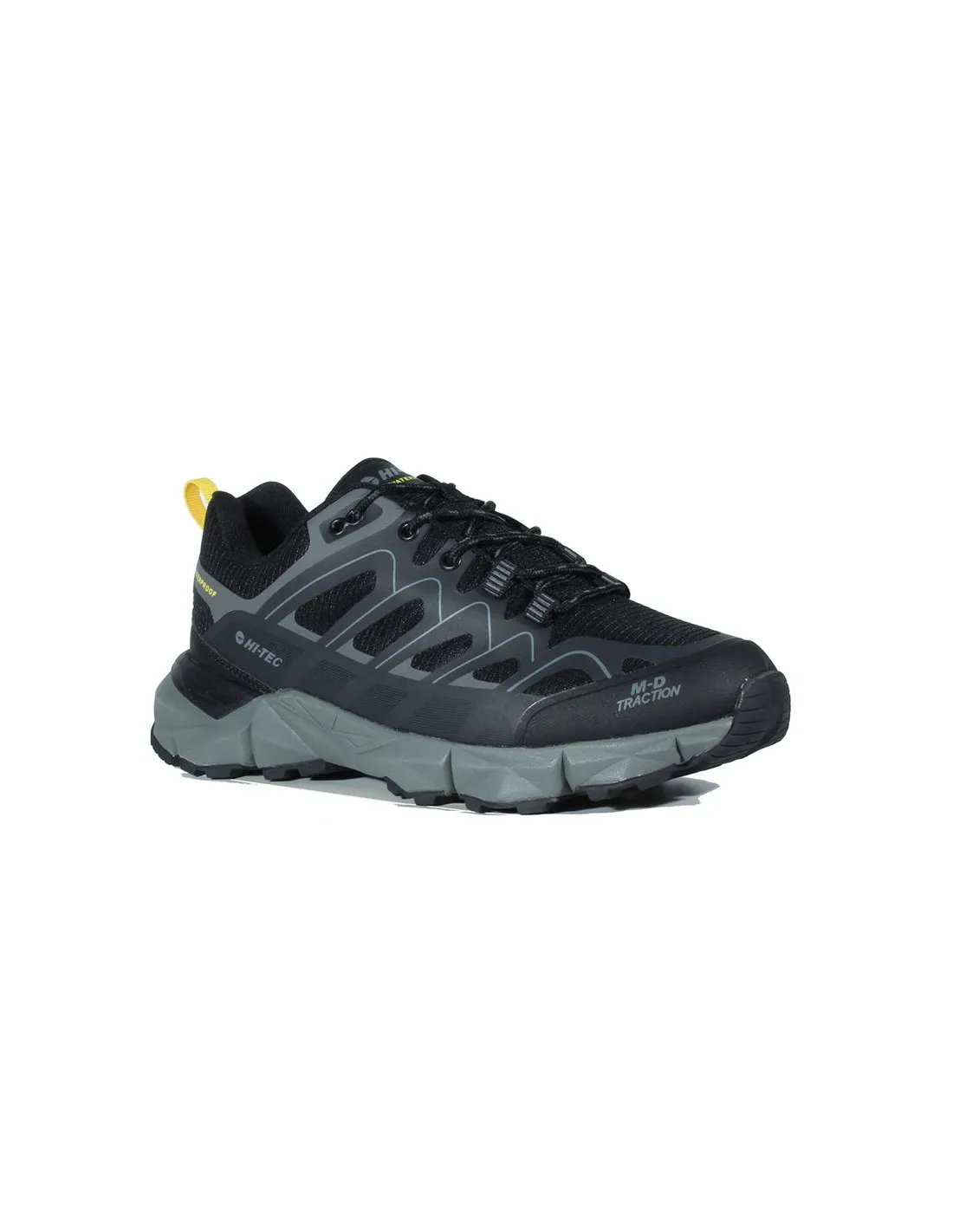 ZAPATILLAS DE MONTAñA HITEC SOIRA LOW WATERPROOF CHARCOAL/SUPER LEMON HOMBRE