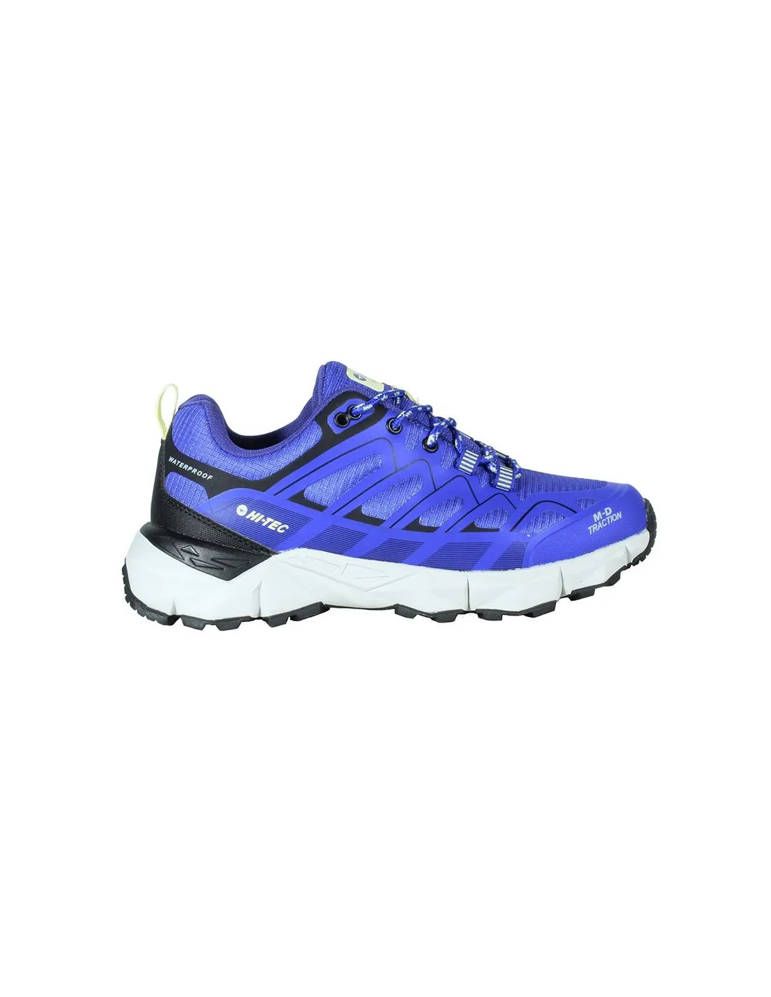 ZAPATILLAS DE MONTAñA HITEC SOIRA LOW WATERPROOF ROYAL BLUE/BLACK/CITRON MUJER