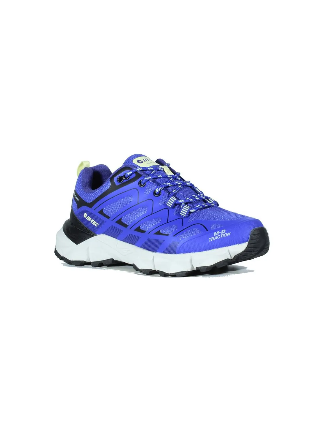 ZAPATILLAS DE MONTAñA HITEC SOIRA LOW WATERPROOF ROYAL BLUE/BLACK/CITRON MUJER