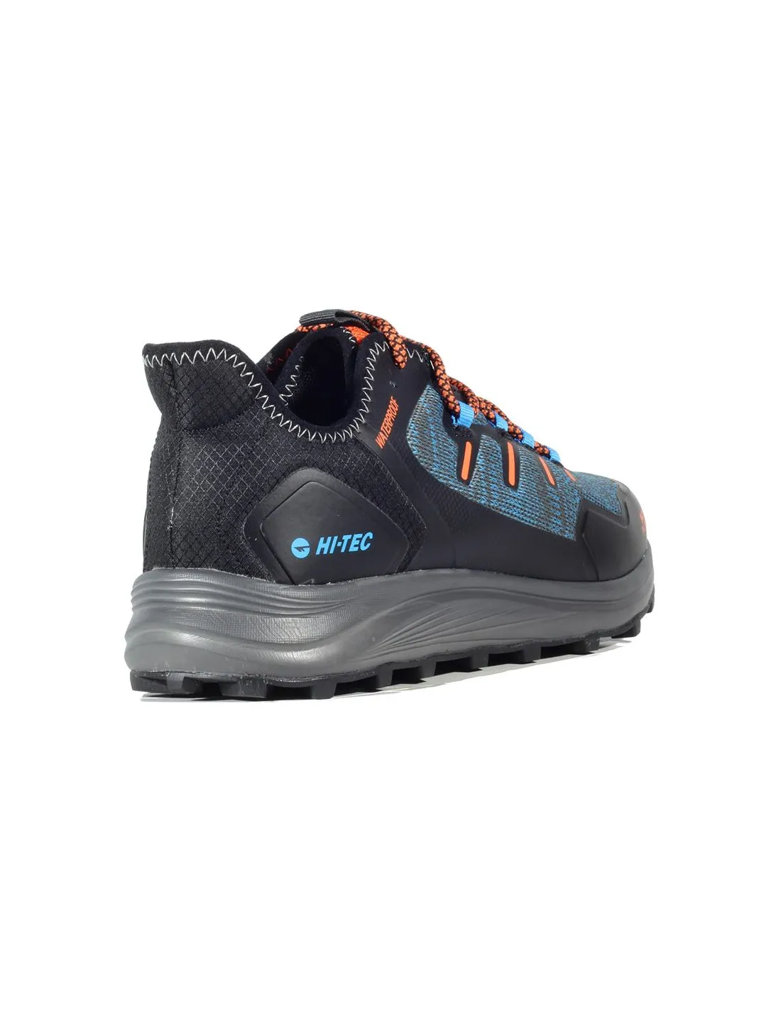 ZAPATILLAS DE MONTAñA HITEC TREK WATERPROOF BLACKSWEDISH BLUERED ORANGE HOMBRE